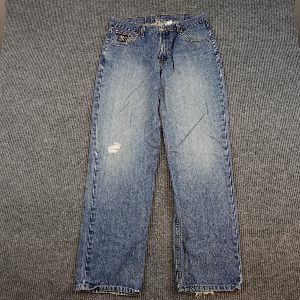 Cinch Jeans Mens 34x34 (32x32) Blue Medium Regular Straight Denim RMCC-2401-C